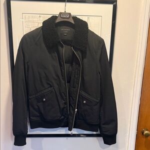 All Saints shearling bomber jacket